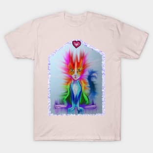 Metallic Rainbow Cat T-Shirt